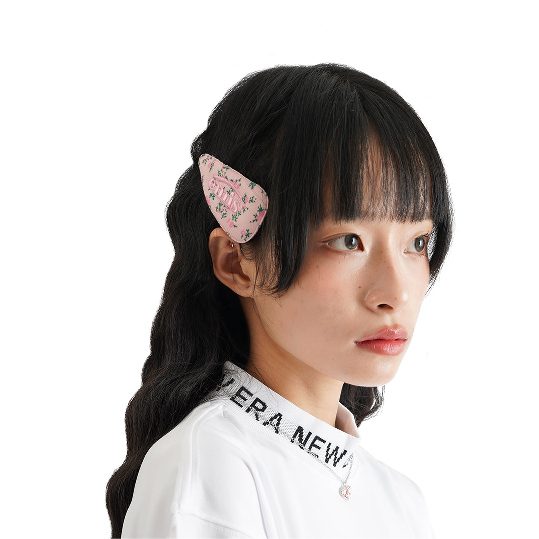 Emis Flower Wide Logo Hairpin