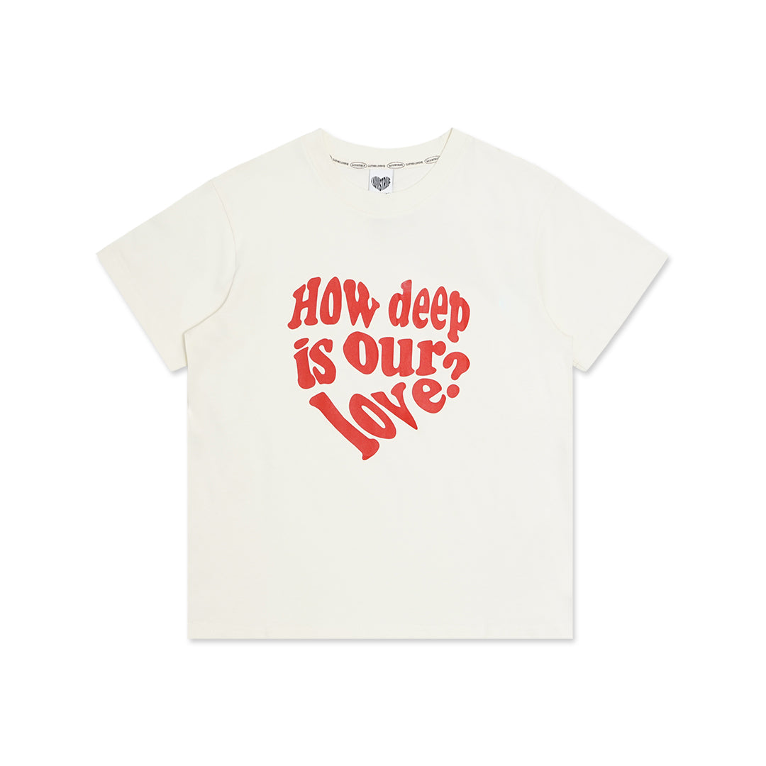 Luv Is True In Love Red Text T-Shirt