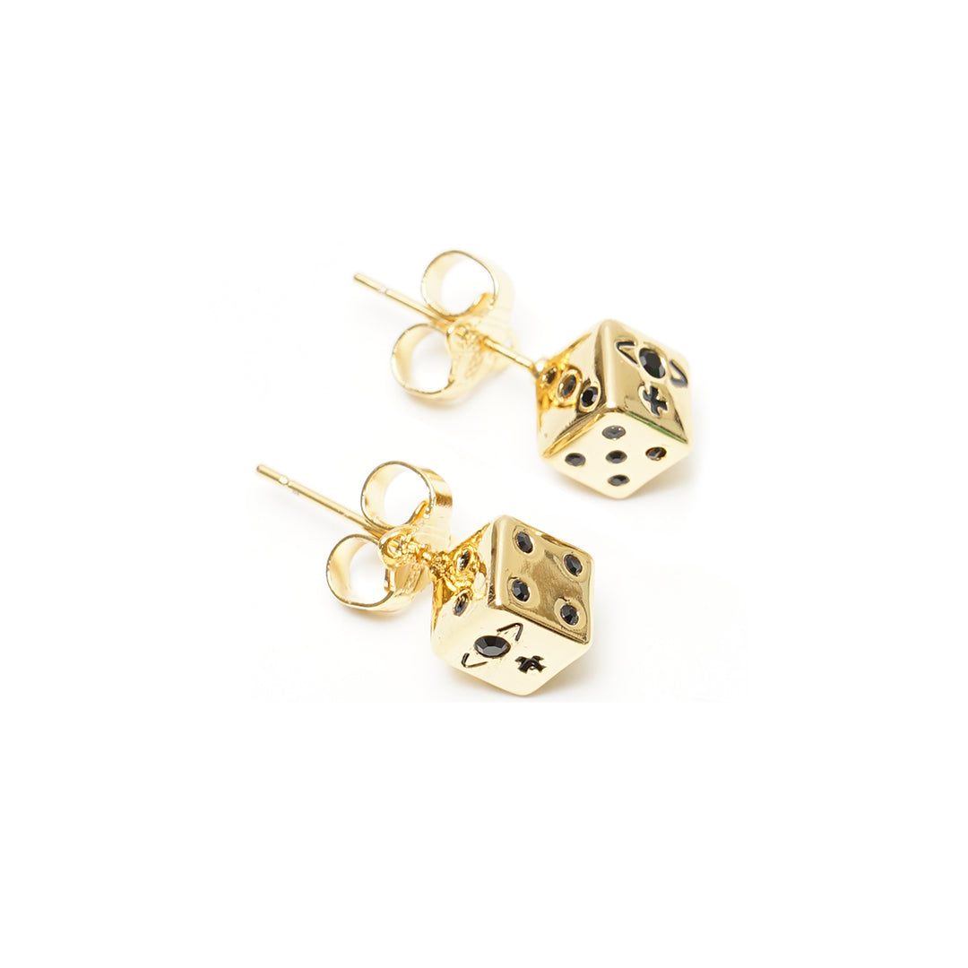 VWW Dice Orb Crystal Earrings