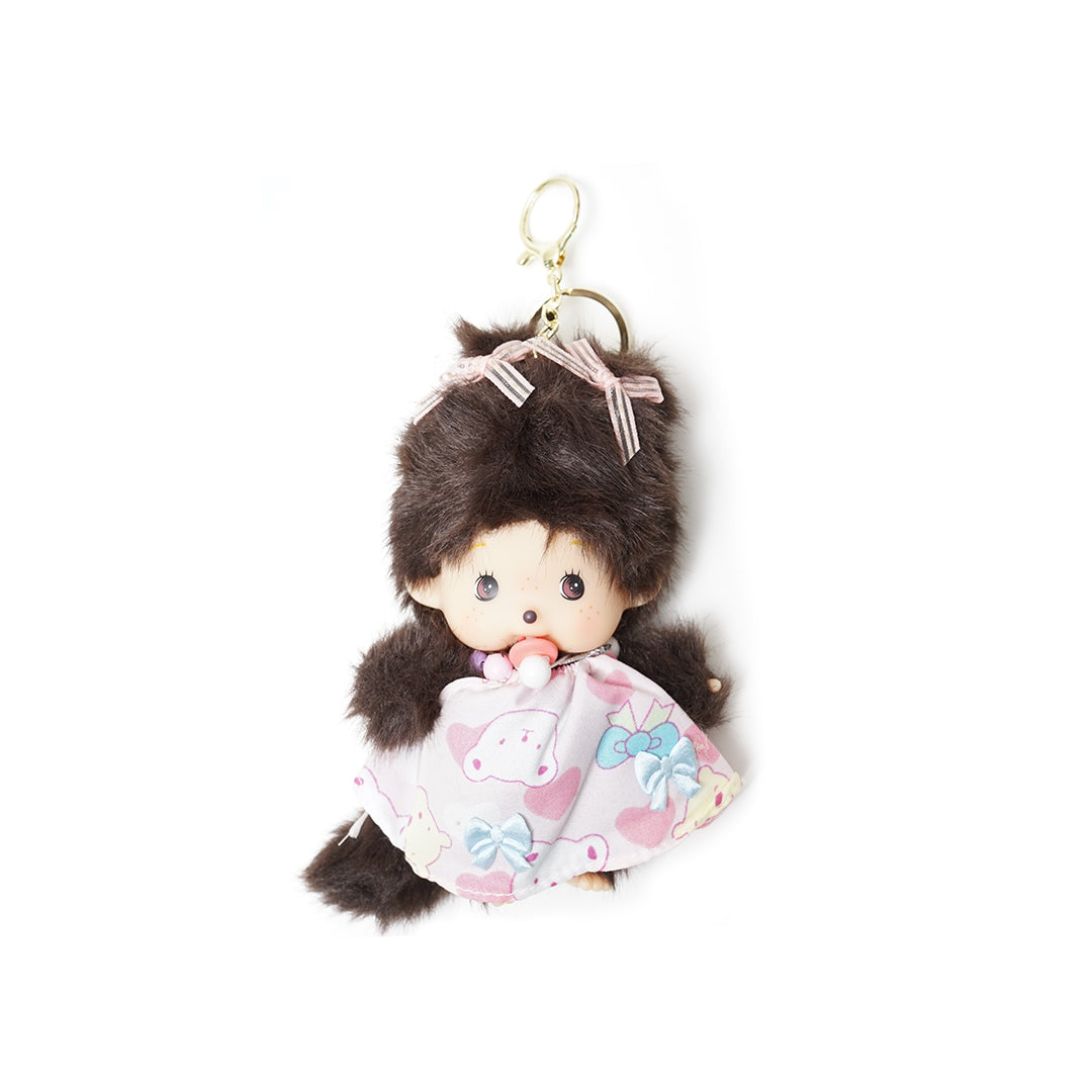Mengqiqi Baby Girl with Dress Keychain Bag Charm
