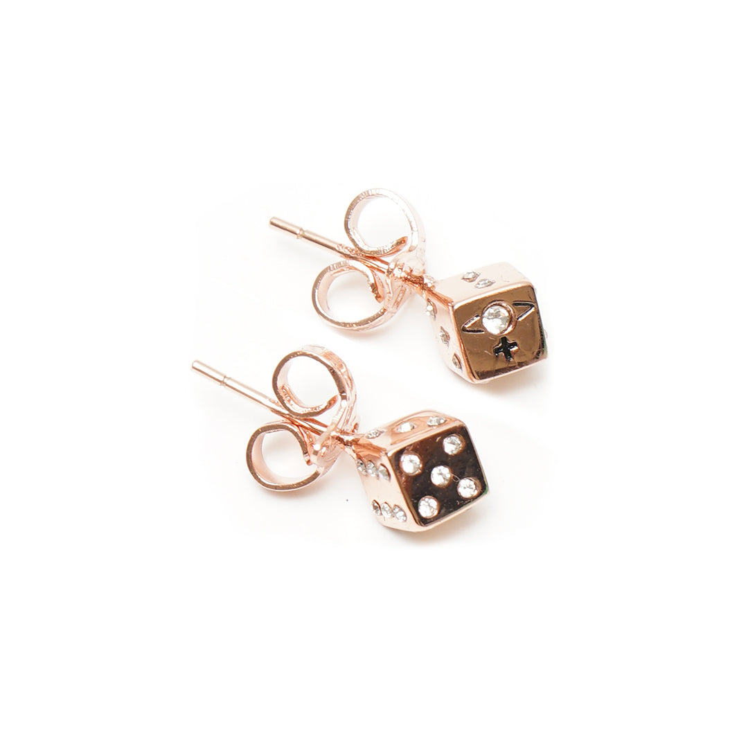 VWW Dice Orb Crystal Earrings