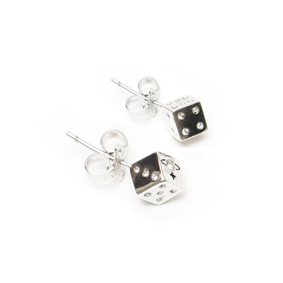 VWW Dice Orb Crystal Earrings
