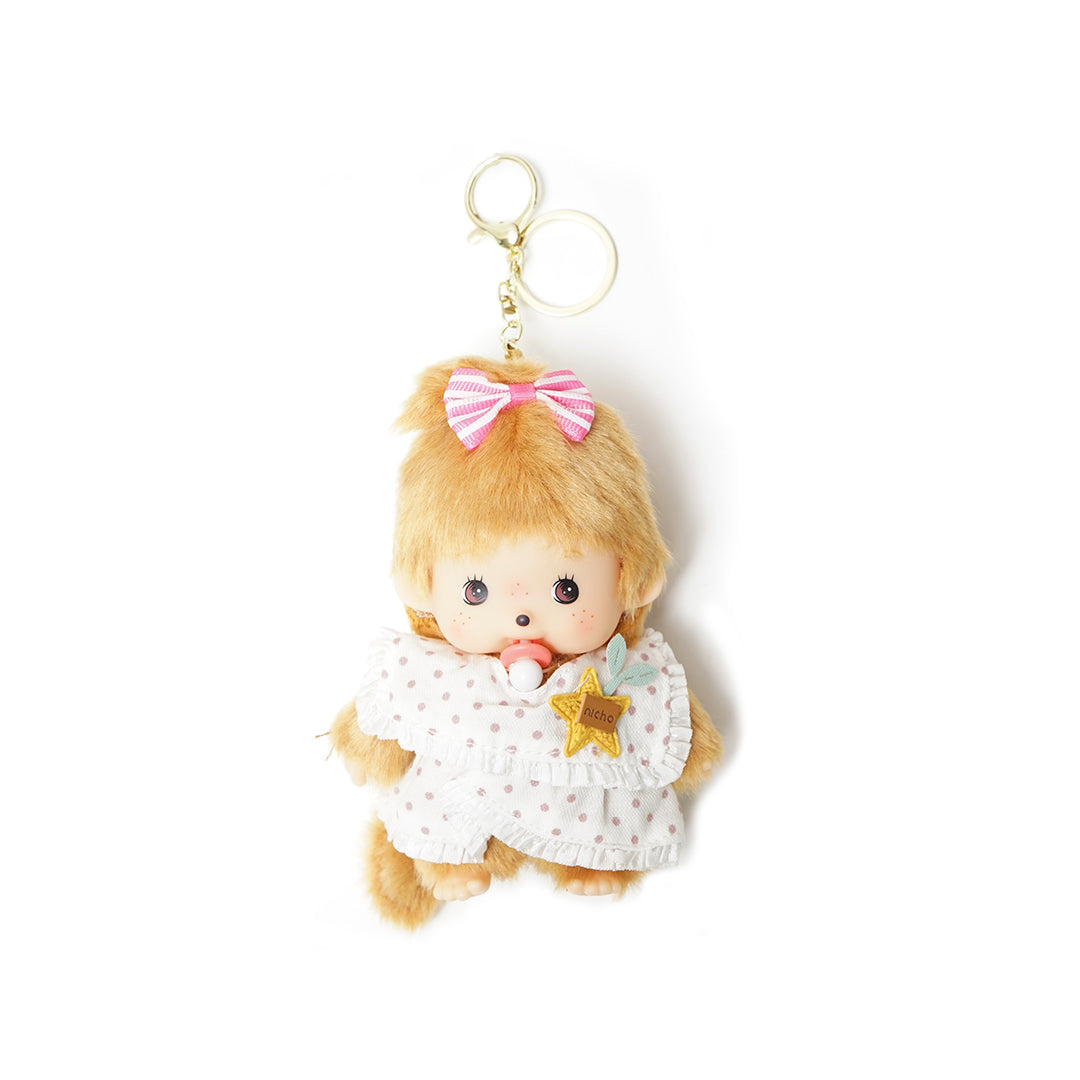 Mengqiqi Baby Girl with Dress Keychain Bag Charm