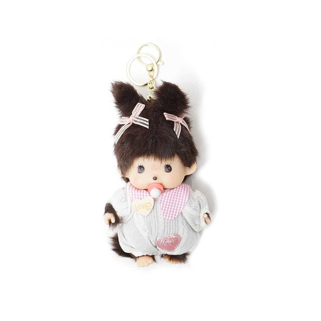 Mengqiqi Baby Girl with Dress Keychain Bag Charm
