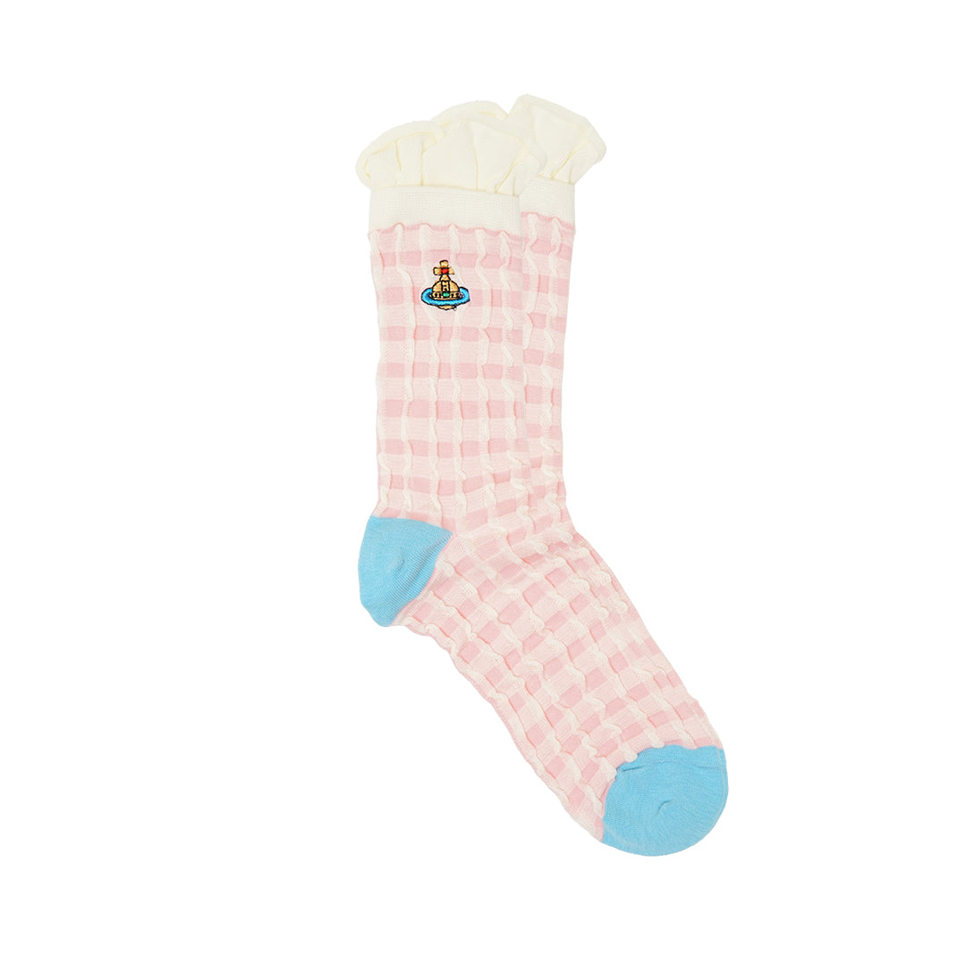VWW Layer Knit Checkered Mid Socks