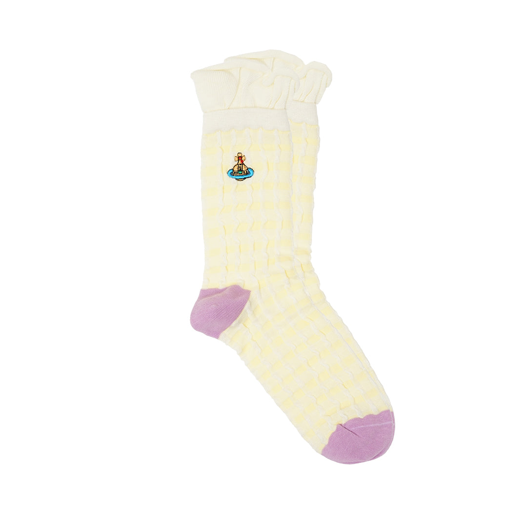 VWW Layer Knit Checkered Mid Socks