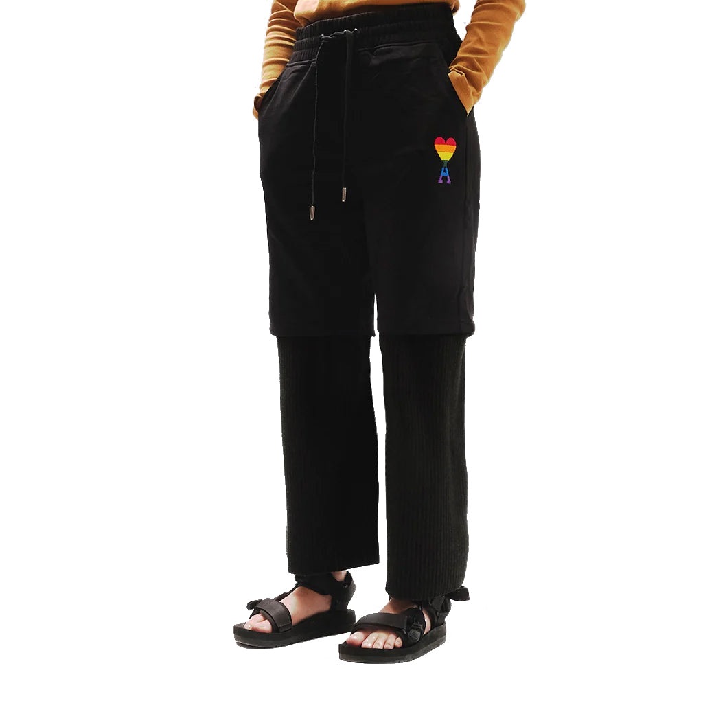 4M1 Rainbow Heart Logo Shorts Dark Grey
