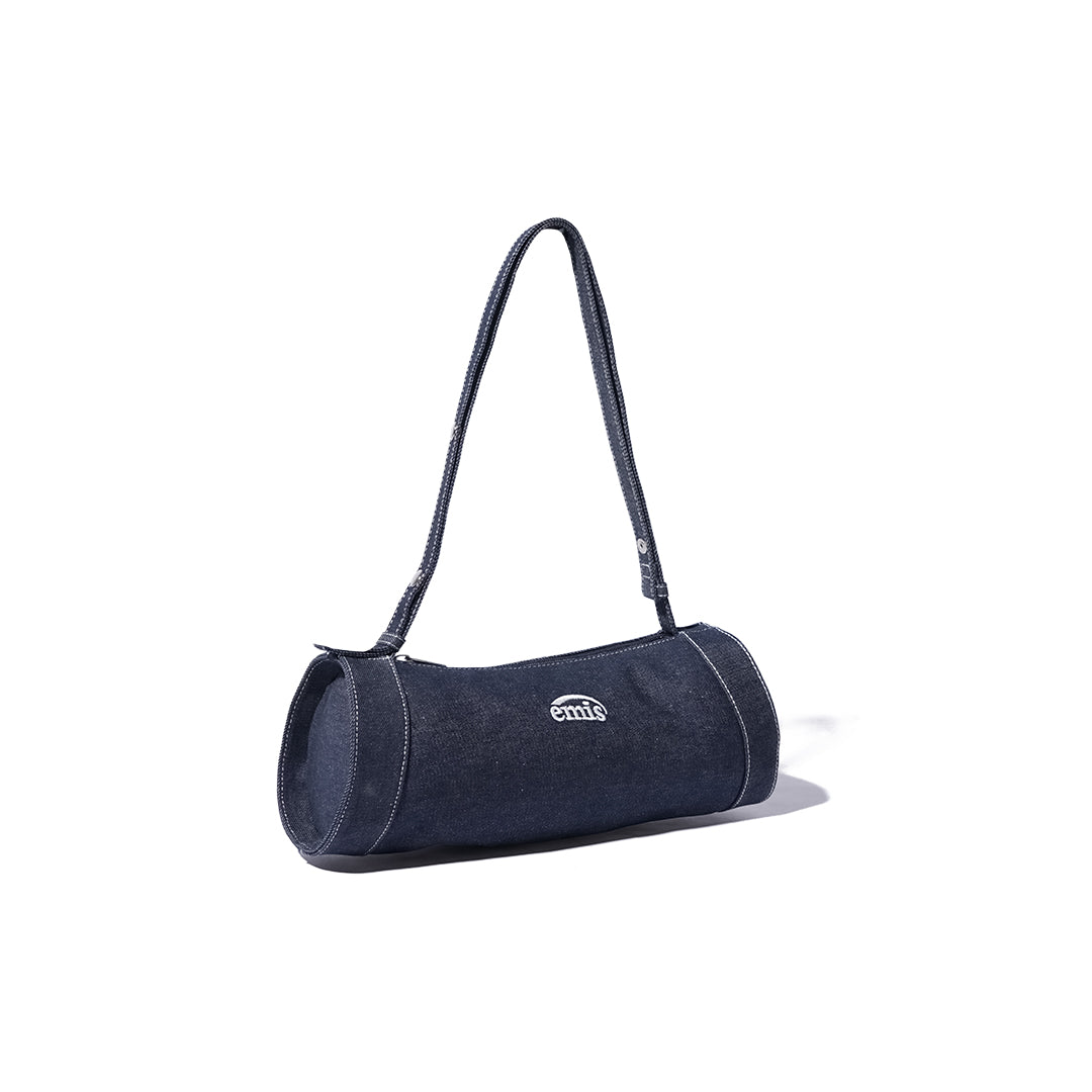 Emis Denim Curving Cylinder Bag