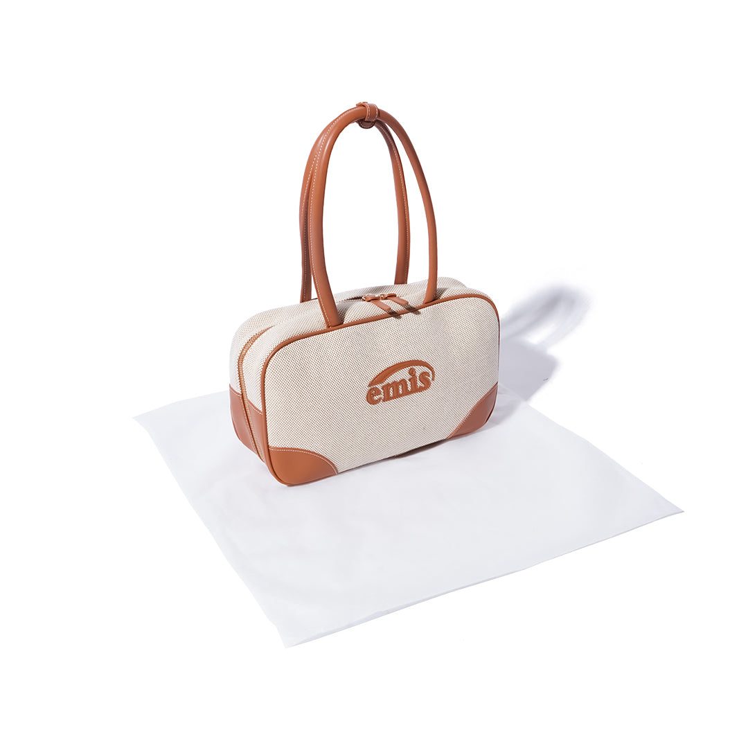 Emis Canvas Leather Tote Bag