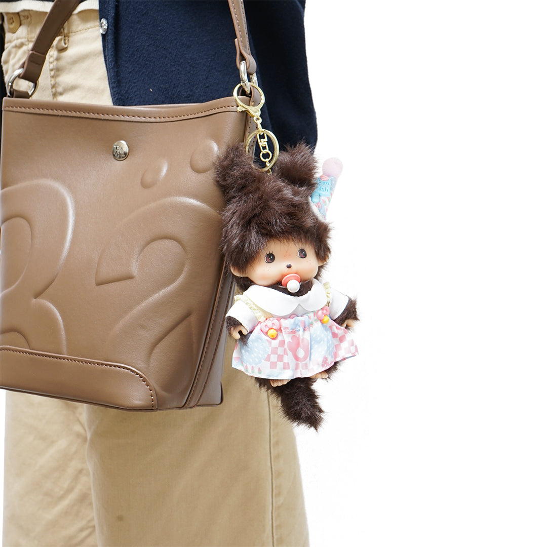 Mengqiqi Baby Girl with Dress Keychain Bag Charm