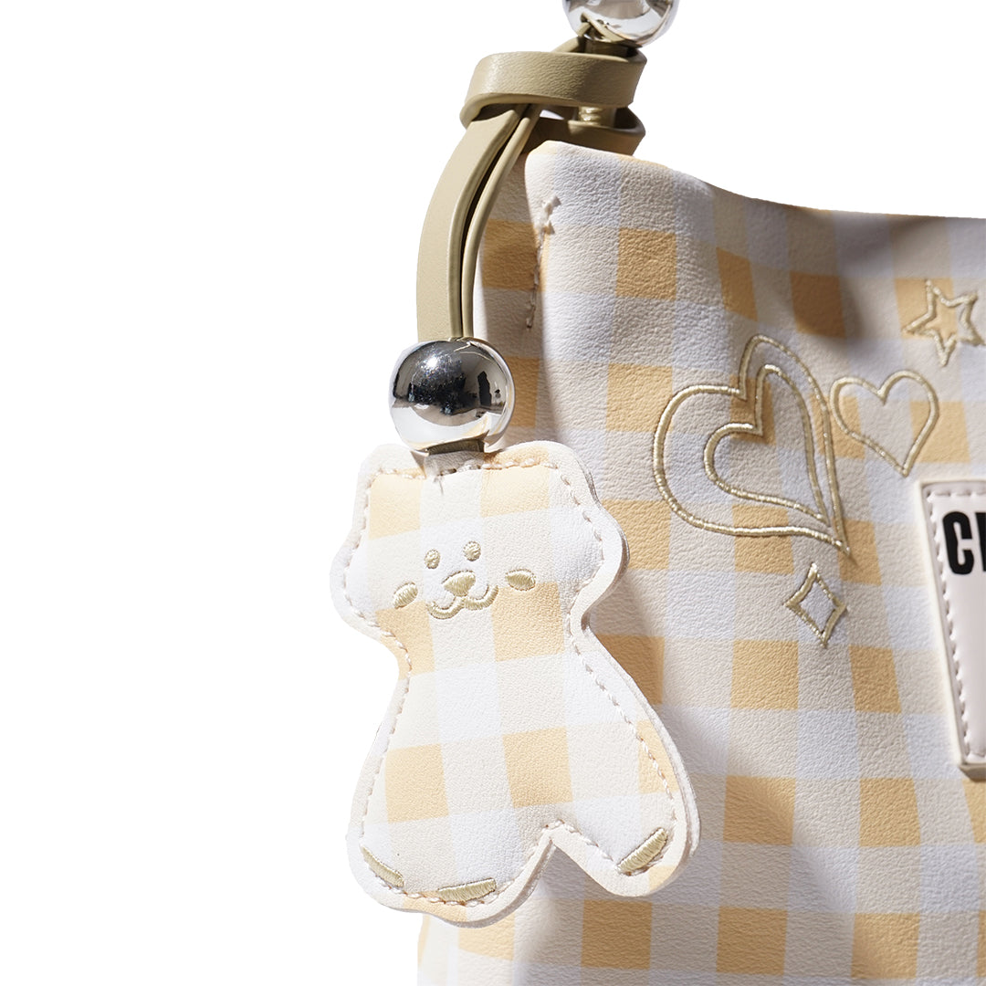 Chio'2nd Checkered Bucket Bag