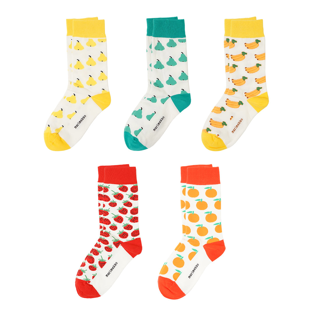 Marimekko Fruits Pattern Mid Socks