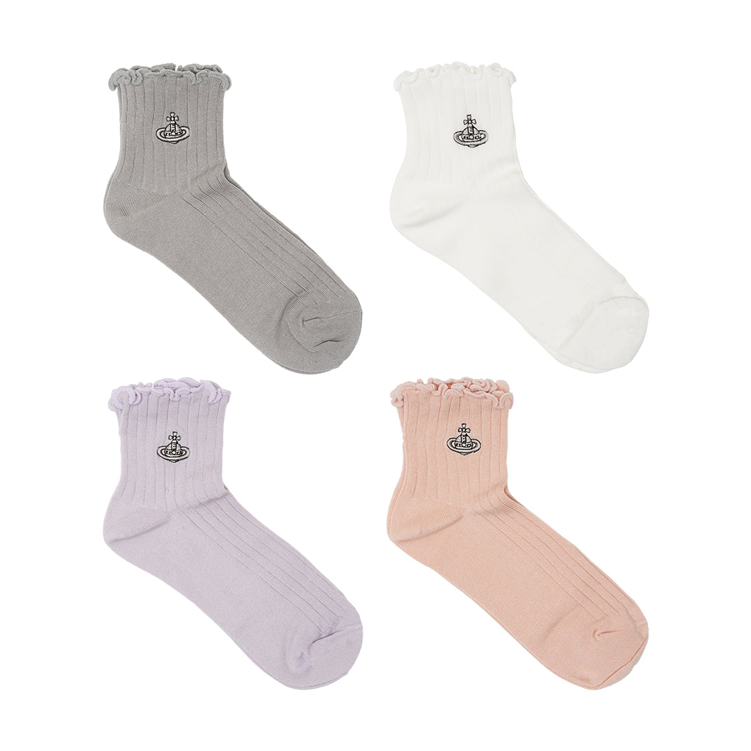 VWW Top Ruffles Quarter Socks