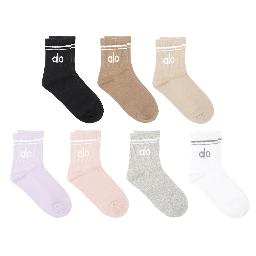 Alo Unisex Half-Crew Throwback Socks