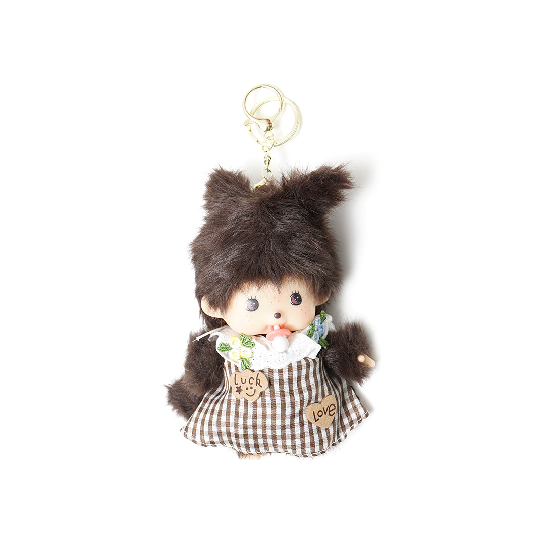 Mengqiqi Baby Girl with Dress Keychain Bag Charm