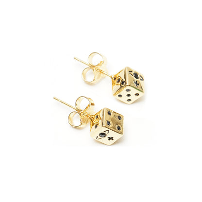 VWW Dice Orb Crystal Earrings