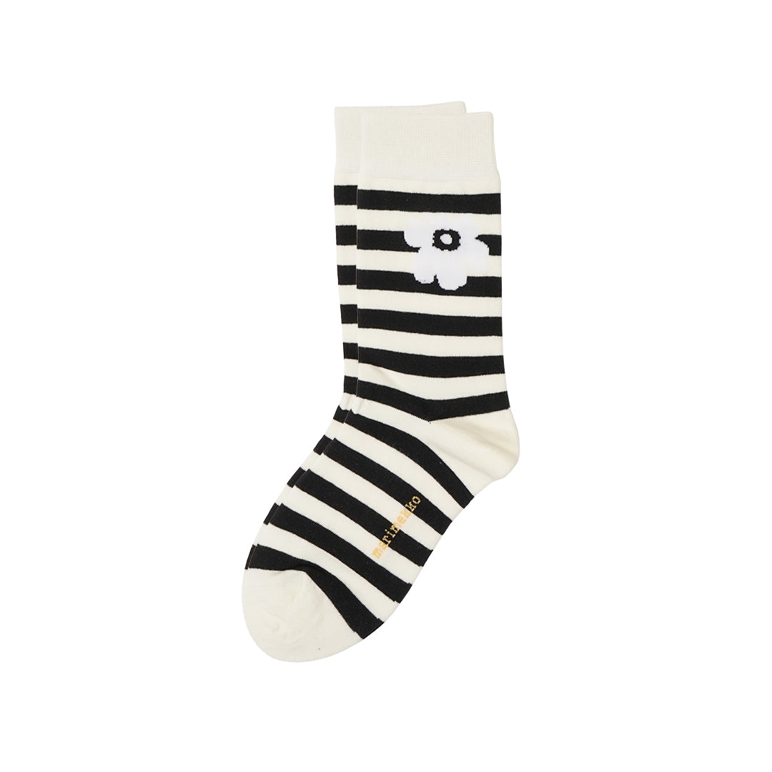 Marimekko Kasvaa Tasaraita Unikko Mid Socks