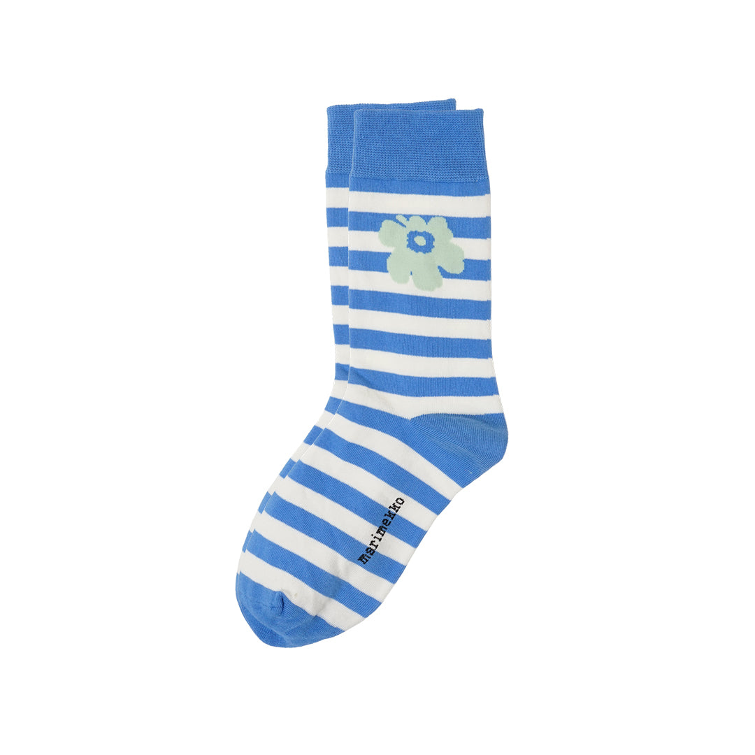 Marimekko Kasvaa Tasaraita Unikko Mid Socks