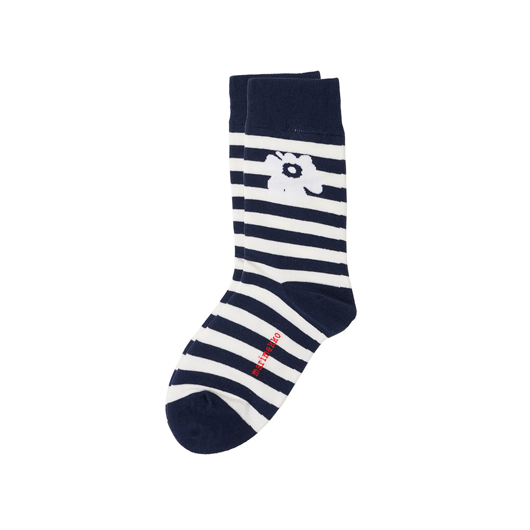 Marimekko Kasvaa Tasaraita Unikko Mid Socks
