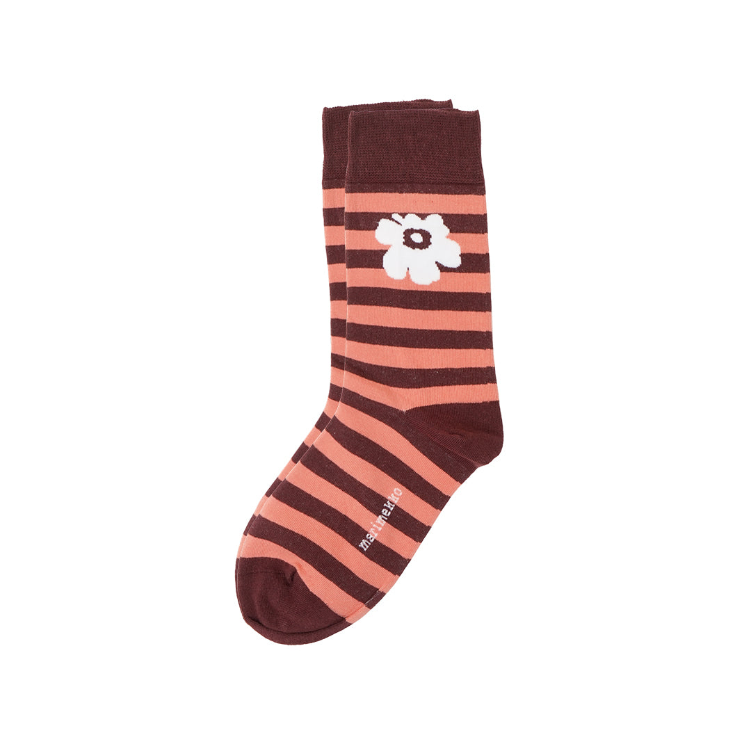 Marimekko Kasvaa Tasaraita Unikko Mid Socks