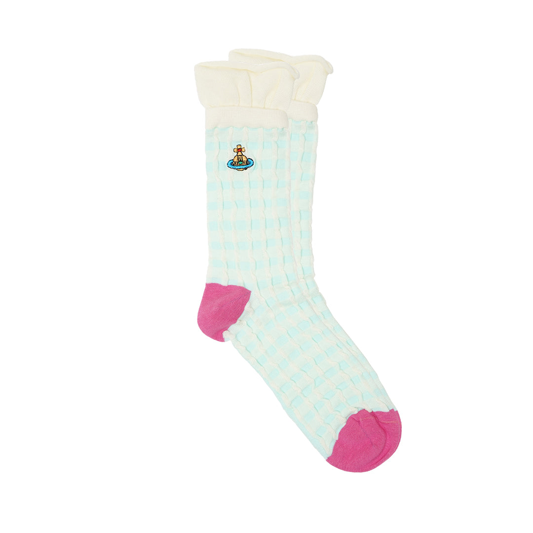 VWW Layer Knit Checkered Mid Socks