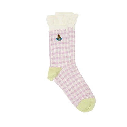 VWW Layer Knit Checkered Mid Socks