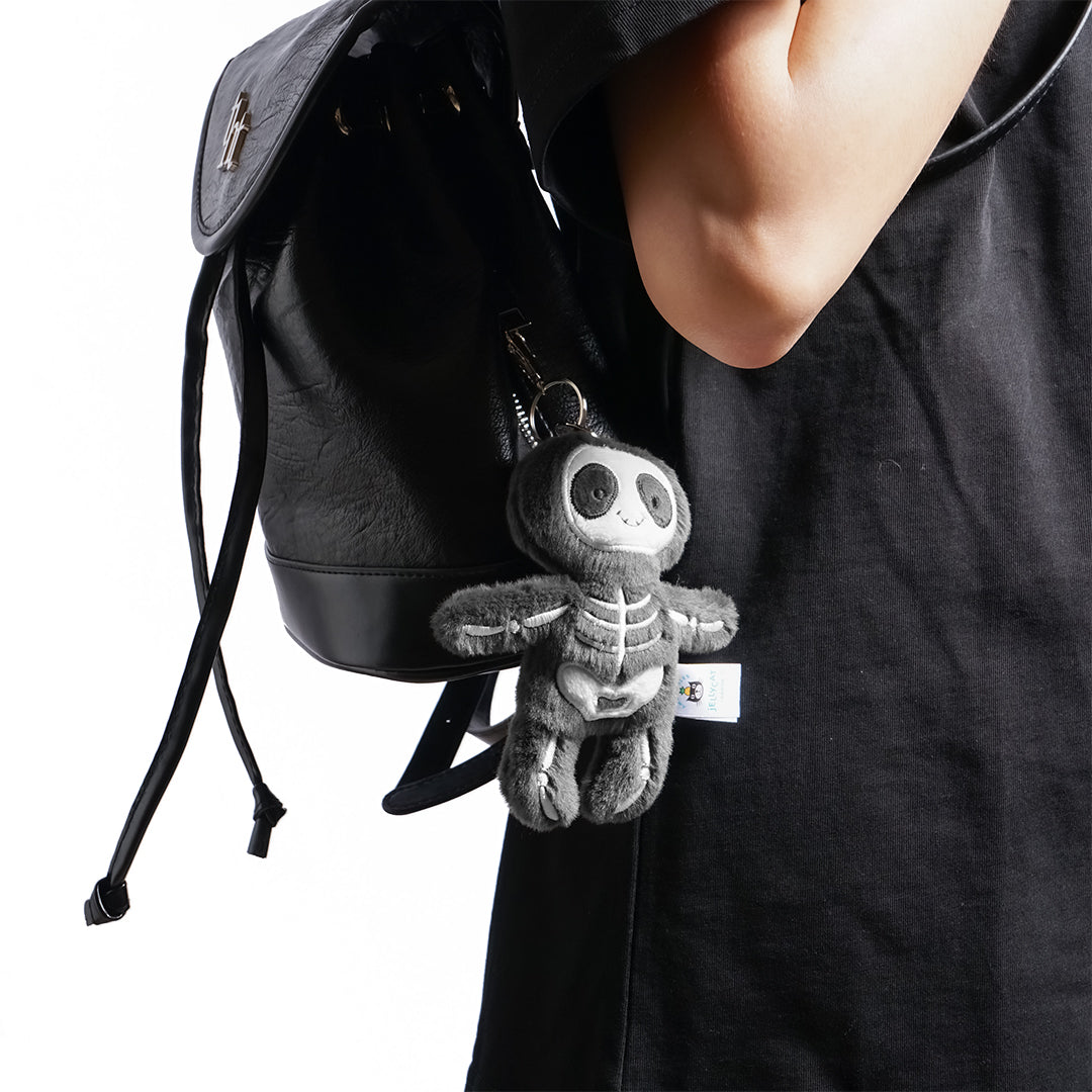 Jellycat Skeleton Bob Keyring Bag Charm