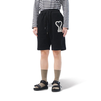 4M1 Big Heart Patch Shorts White