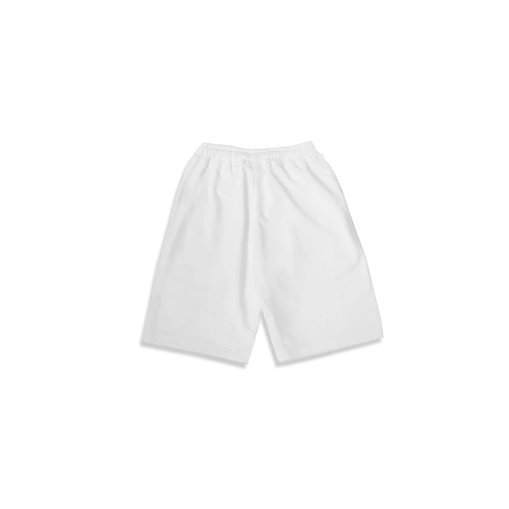 4M1 Big Heart Patch Shorts White
