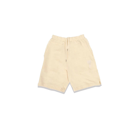 4M1 Solid Heart Logo Shorts Cream