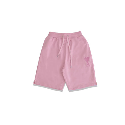 4M1 Tonal Heart Logo Shorts Pink