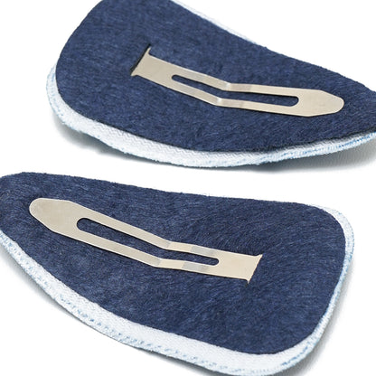 Emis Denim Wide Logo Hairpin