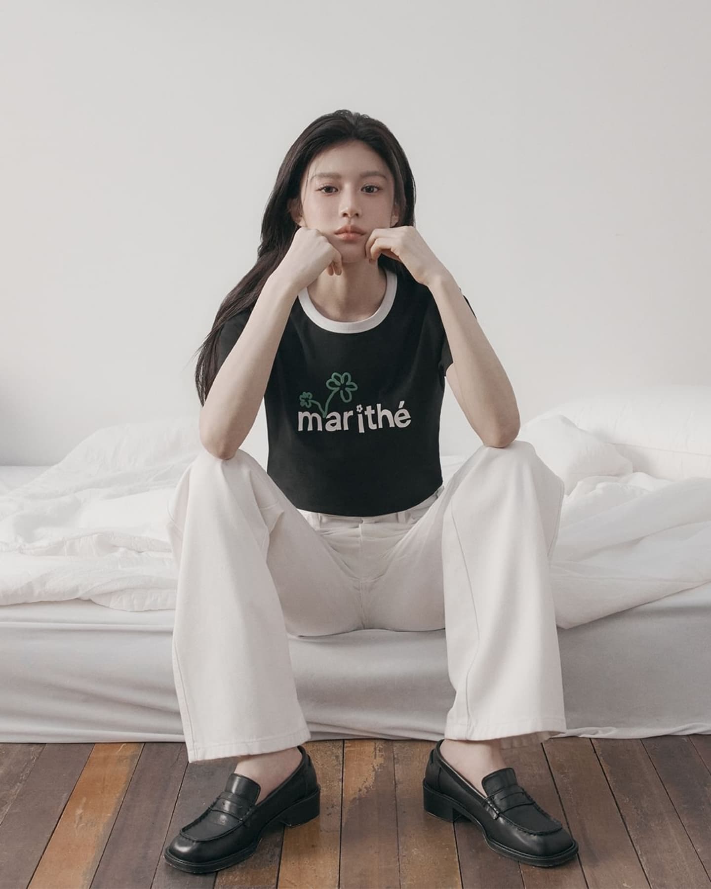 Marithe Francois Girbaud Hand Written Flower Logo T-Shirt