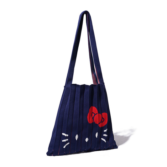 Joseph and Stacey Lucky Pleats Knit HK Medium Tote Bag