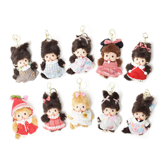 Mengqiqi Baby Girl with Dress Keychain Bag Charm