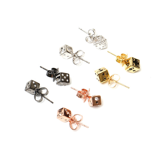 VWW Dice Orb Crystal Earrings