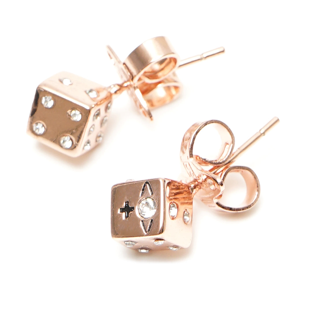 VWW Dice Orb Crystal Earrings