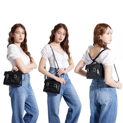 Crying Center Double Belts Convertible Bag