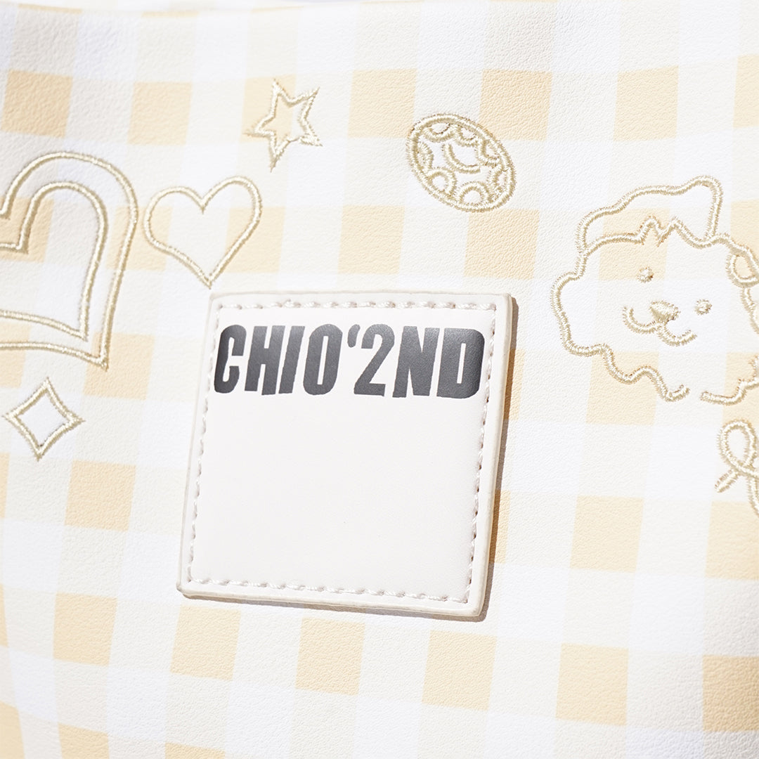 Chio'2nd Checkered Bucket Bag