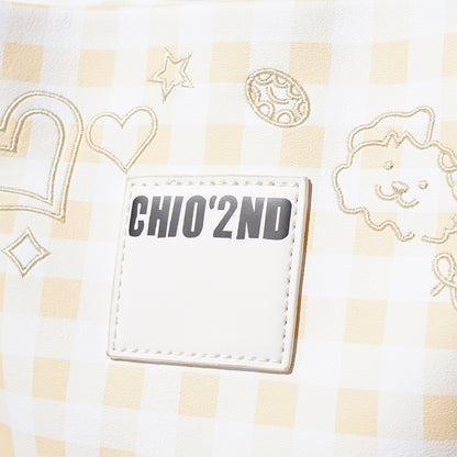 Chio'2nd Checkered Bucket Bag
