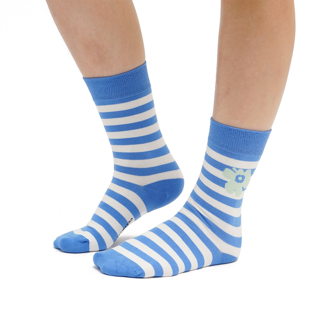 Marimekko Kasvaa Tasaraita Unikko Mid Socks
