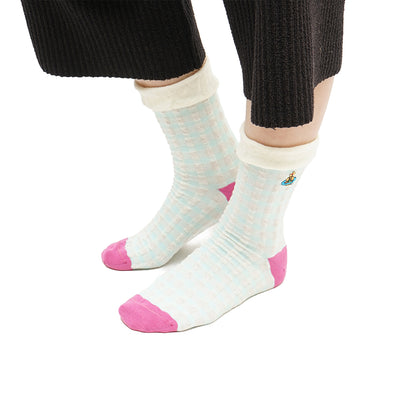 VWW Layer Knit Checkered Mid Socks