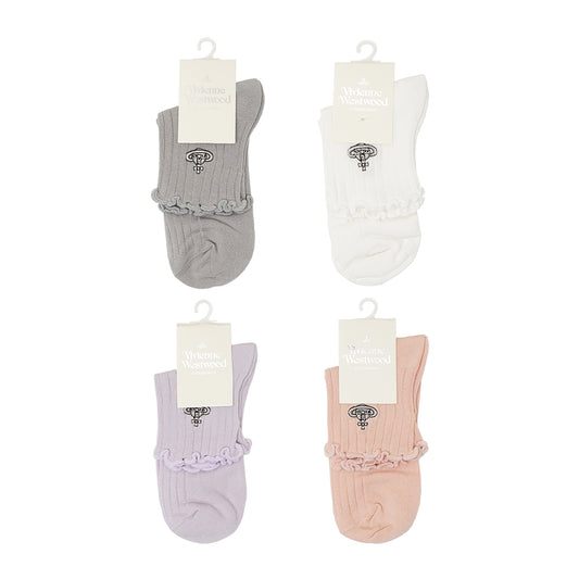 VWW Top Ruffles Quarter Socks