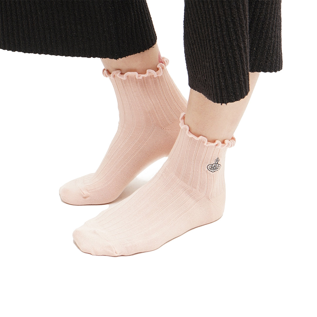 VWW Top Ruffles Quarter Socks
