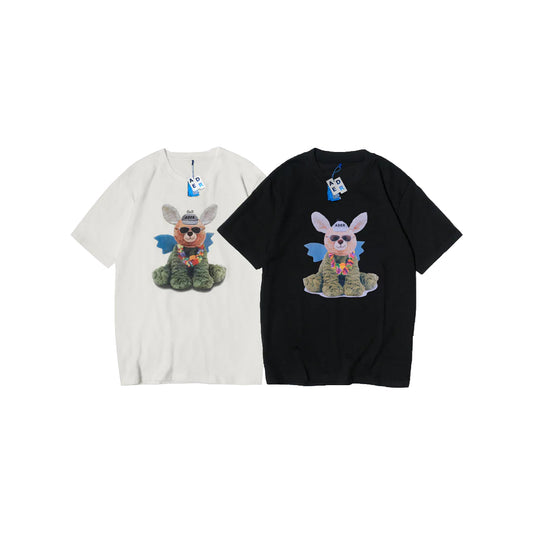Ader Error Green Velvet Bear T-Shirt