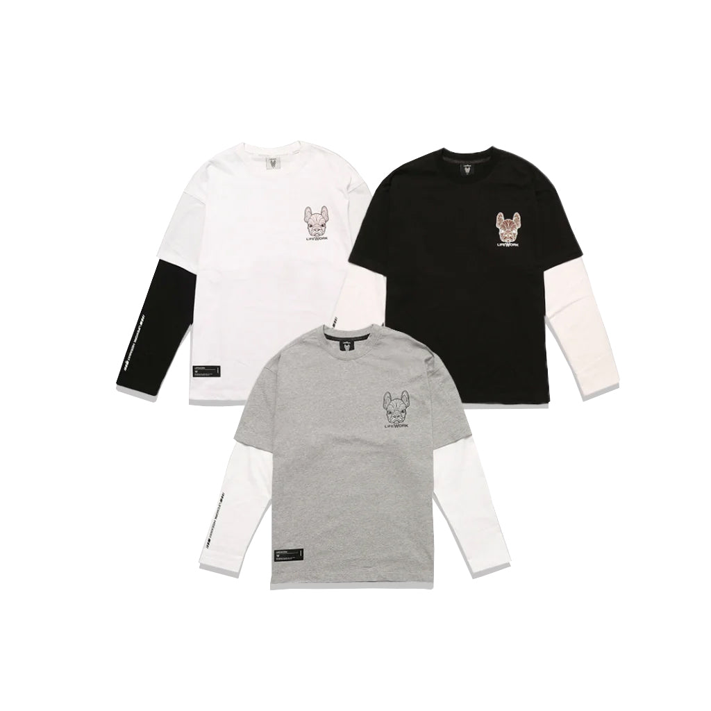 LifeWork Color Block Cotton Long Sleeve T-Shirt