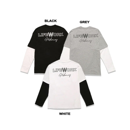 LifeWork Color Block Cotton Long Sleeve T-Shirt