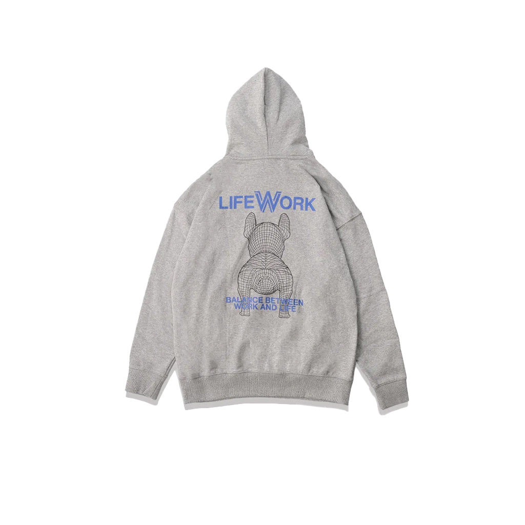 LifeWork Label Character Hoodie Melange Grey