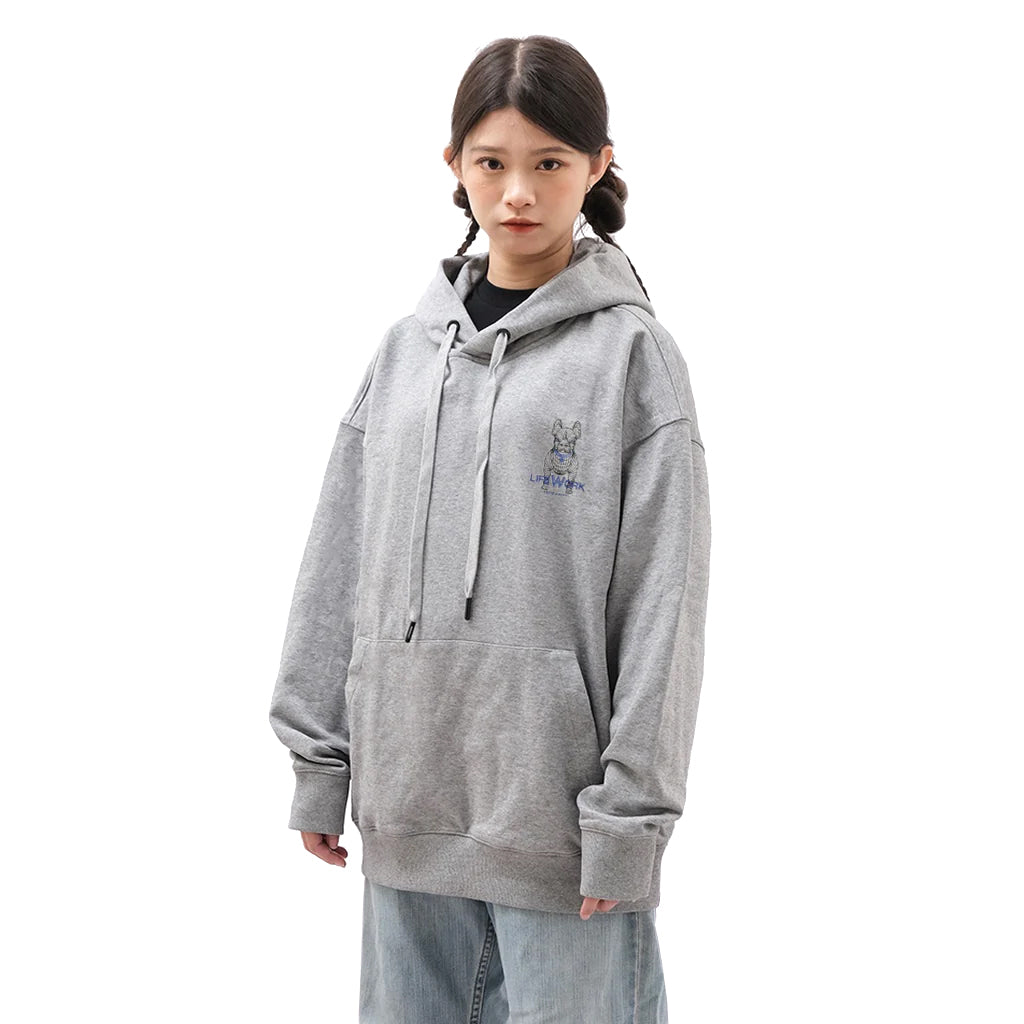 LifeWork Label Character Hoodie Melange Grey