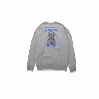 LifeWork Label Character Sweatshirt Melange Grey